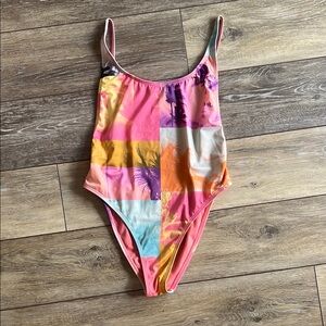Billabong Tropical Pink and Yellow Swimsuit